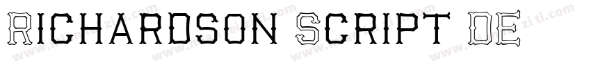 Richardson Script DE字体转换